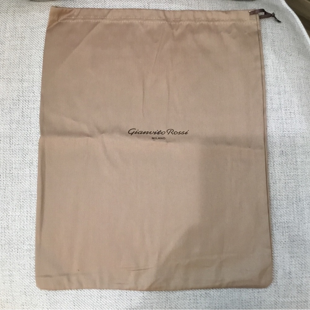 Gianvito Rossi Large Tan Drawstring Dust Bag